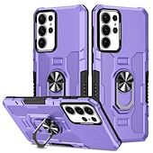 お買い得  サムスン用ケース-電話 ケース 用途 サムスンのギャラクシー S24 S23 S22 S21 S20 Ultra Plus FE S23 A73 A53 A33 A23 A13 Note 20 Ultra S25ウルトラ バックカバー バンパーフレーム バンカーリング 軍用グレードの保護 幾何学模様 鎧 TPU PC