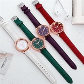 abordables Relojes de Cuarzo-Reloj de cuarzo de lujo para mujer, reloj de pulsera de cuarzo a la moda para mujer, pulsera de color de moda diversa y concisa de gama alta para reloj informal a juego para mujer