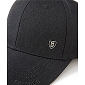 preiswerte Baseballkappe für Herren-Herren Cap Basecap Kappe Schwarz Dunkel Blau Baumwolle Reise Strand Design Outdoor Urlaub Glatt Einstellbar Sonnenschutz Atmungsaktiv Modisch