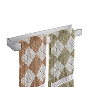abordables Barres repose-serviettes-porte-serviettes adhésif, porte-serviettes en acier inoxydable fixé au mur, porte-serviettes de salle de bain 35cm, porte-serviettes pour le bain