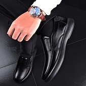 levne Pánské nazouváky a mokasíny-pánské hnědé kožené slip-on mokasíny | pohodlné boty pro volný čas