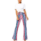 cheap Bottoms-Retro Vintage 1960s 1970s Trousers Bell Bottom Pants Hippie Women&#039;s Daily Wear Pride Parade Pride Month Adults&#039; Pants