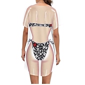 billiga Rolig grafik-dambikiniskjorta täcka upp klänning rolig söt bikinitryck för badkläder kortärmad 3d-grafik baggy badkläder täckning