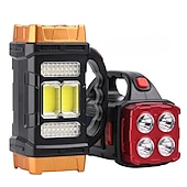 お買い得  戦術的な懐中電灯-ハンドル付き多機能ソーラーLED+コブライト1個、夜間の屋外キャンプ安全緊急用USB充電防水。