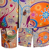 economico Cime-Retrò Vintage Anni &#039;70 Camicia Disco Floreale Paisley Per uomo Casual Quotidiano Parata dell&#039;Orgoglio Mese dell&#039;orgoglio Adulti Top Tutte le stagioni