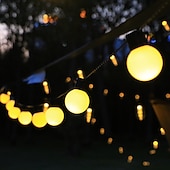 Недорогие Питание от солнечной энергии-Солнечные фейерверковые гирлянды 7М 30LED водонепроницаемые уличные огни для сада вечеринки на свадьбе декор для патио балкона атмосферные огни ландшафта