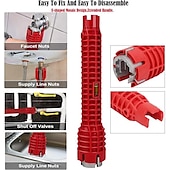 levne El Araçları-8v1 multifunkční nástroj pro instalaci baterie a dřezu kohoutek klíč nástroj instalatérský nástroj klíč na vodovodní potrubí do kuchyně koupelna WC vodovodní potrubí