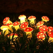 cheap Solar String Lights-Solar Mushroom Lights Holiday Garland String Lights 7M-50LEDs 6.5M-30LEDs Outdoor Waterproof Mushroom Fairy lights Christmas Party Wedding Garden Lawn Decoration