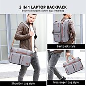 cheap Laptop Bags,Cases &amp; Sleeves-15.6 Inch And 17.3 Inch 3 In 1 Computer Laptop Carry Bag Office Designer Waterproof Business Laptop Briefcase Bag 1pc