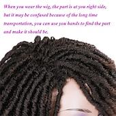 voordelige Topkwaliteit pruiken-dreadlock pruik korte twist pruiken voor zwarte vrouwen en mannen afro krullend synthetische pruik