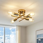 cheap Ceiling Lights-LED Ceiling Light 4-Light 38 cm Nordic Style Chandelier Sputnik Design Metal Artistic Style Industrial Painted Finishes Kitchen Bedroom Kids Room Lights Warm White 110-240V