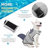 お買い得  ライフジャケット-犬用 ベスト ライフジャケット 犬のライフジャケット ファッション 反射 スポーツ＆アウトドア 安全用具 ビーチ ブルー 犬服 for ハスキー犬 ゴールデンレトリバー ビジョンフリーゼ ポメラニアン Small