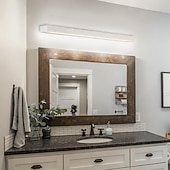 Недорогие Подсветка зеркал-матовый светодиодный зеркальный светильник тщеславия современный черный серебристый минималистский светильник для ванной комнаты алюминиевый водонепроницаемый ip20 40 см 70 см 110-240 В