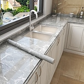 voordelige Behang-cool wallpapers marmeren behang muurschildering waterdicht oliebestendig vochtbestendig meubels renovatie zelfklevend gemakkelijk verwijderbare wandbekleding keuken aanrecht kast plank voering