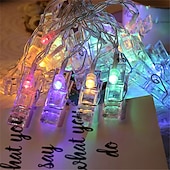 tanie Łańcuchy świetlne baterii-Lampki świetlne LED Oświetlenie Fotograficzne USB LED Bajkowe Lampki Zasilane Baterią Girlanda do Sypialni Domu na Imprezę Ślubną Dekoracja