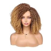 levne Nejkvalitnější paruky-krátká kudrnatá paruka afro kudrnaté paruky pernaté kudrnaté paruky syntetické afro paruky pro černošky
