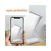 abordables Lámparas de escritorio-lámpara de mesa plegable solar regulable táctil lámpara de escritorio lámpara de mesa de protección ocular lámpara de mesa recargable solar portátil carga usb solar