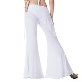 economico Abbigliamento danza del ventre-Danza del ventre Pantaloni Colore Puro Con balze Per donna Addestramento Cotone leggero