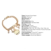 cheap Quartz Watches-Mother's Day Gift for Women Quartz Watch Bracelet Wrist Watch Rhinestone Love Heart Style Stainless Steel Stylish Analog Quartz Bracelet Ladies Exquisite Casual Watch