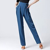 preiswerte Hose-Latein-Tanz Für den Ballsaal Hosen Pure Farbe Farbaufsatz Damen Leistung Ausbildung Hoch Spandex