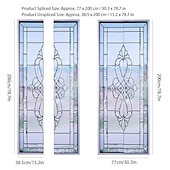 ieftine Autocolante Uși-2 buc. autocolante autoadezive creative imitație de sticlă pentru uși pentru sufragerie autocolante decorative de perete rezistente la apă 30,3&quot;*78,7&quot;(77x200cm)