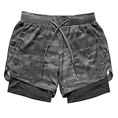 cheap Mens Active Shorts-Men&#039;s Athletic Shorts Running Shorts Casual Shorts With Compression Liner with Towel Loop Plain Camouflage Comfort Breathable Outdoor Daily Going out Fashion Casual 1 2