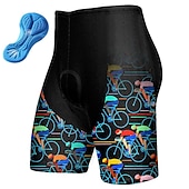 billiga Shorts, tights och byxor för män-Herr Cykelshorts Cykel Vadderade shorts Underdelar Bergscykling Vägcykling sporter Grafisk 3D Tablett Andningsfunktion Snabb tork Fuktabsorberande Svart Gul Polyester Elastan Kläder Cykelkläder