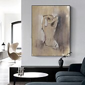 preiswerte Nude Art-Handgefertigtes handgemaltes Ölgemälde Wand modernes abstraktes Gemälde nackte Dame Leinwand Gemälde Heimdekoration Dekor gerollte Leinwand kein Rahmen ungedehnt