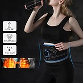 ieftine Aparat de Masaj-EMS stimulator muscular centura de slăbit corporală abdominală, antrenor electric inteligent pentru abs, braț, talie, pierdere în greutate, centură de vibrații de fitness
