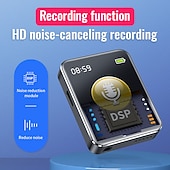 cheap Digital Voice Recorders-Digital Voice Recorder M28 English 128GB Portable Digital Voice Recorder 43.18 mm Android System E-Book Portable MP3 Player Audio Recorder with Playback with Noise Reduction for Business Speech