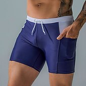 cheap Men&#039;s Boxer Swim Trunks-Men&#039;s Swimwear Swim Shorts Swim Trunks Boxer Swim Shorts Shorts Plain Comfort Breathable Outdoor Daily Going out Sports Hawaiian Black Blue