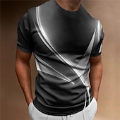 preiswerte 3D-T-Shirts-Herren Grafik Farbblock T Shirt Kurzarm T-Shirt 3D-Druck Rundhalsausschnitt Hemd Vintage Mode Designer Outdoor Täglich Sport Gelb Blau Purpur Frühling &amp; Sommer Bekleidung S M L XL 2XL 3XL