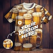 cheap Men&#039;s Custom Clothing-Custom T Shirt for Men Design Your Own Custom Shirts Personalized All Over Print Tee Custom Gifts Personalized Valentine Gift Custom Made