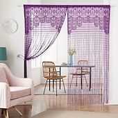 halpa Macrame &amp; merkkijonoverhot-string verho oviaukko verho helmillä tupsut curatin, boho makrame liukuovi verho hääkuvioinen koristelu, tilanjakaja pergolan ulkoterassille