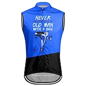 economico Giacche e gilet da uomo-Per uomo Gilet da ciclismo Maglia da Ciclismo Grafico Lettere &amp; Numeri Divertente Senza Maniche Bicicletta Gilet / Panciotto Top con 3 tasche posteriori Mountain Bike MTB Ciclismo su strada