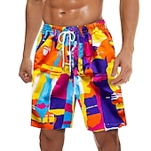 abordables maillot de bain boxer homme-maillot de bain pour hommes short de plage à séchage rapide cordon de serrage léger avec taille et poches élastiques