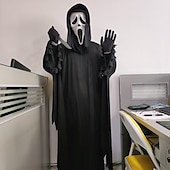 お買い得  アクセサリー-Ghostface マスク悪魔ゴーストコスプレ衣装ラテックスホラーマスクゴーストフェイススクリームヘルメット不気味なハロウィーンパーティー仮面舞踏会小道具マルディグラ