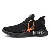 billige Sneakers til herrer-røde pustende atletiske joggesko for menn mote - lette joggesko i mesh for fritids- og sportsaktiviteter