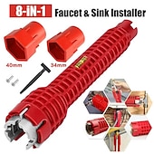 levne El Araçları-8v1 multifunkční nástroj pro instalaci baterie a dřezu kohoutek klíč nástroj instalatérský nástroj klíč na vodovodní potrubí do kuchyně koupelna WC vodovodní potrubí