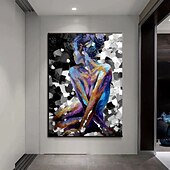 お買い得  ヌードアート-手作り 手描き 油絵 壁 モダン 抽象画 キャンバス ヌード レディ ペインティング ホームデコレーション 装飾 ロールキャンバス フレームなし 未延伸