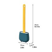 お買い得  浴室用ガジェット-1個、バスルーム用シリコントイレブラシとホルダーセット、ウォールトイレワンド、滑り止めの長いハンドル、柔らかいシリコン剛毛、トイレコーナーを簡単に掃除、柔軟なトイレボウルブラシヘッド、シリコン剛毛付き。