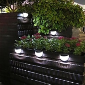 economico Applique per esterni-2/4pcs luce solare per recinzione esterna impermeabile applique da parete luci solari per patio recinzione cortile giardino garage ponte scalinata cancello