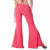economico Abbigliamento danza del ventre-Danza del ventre Pantaloni Colore Puro Con balze Per donna Addestramento Cotone leggero