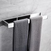 abordables Barres repose-serviettes-porte-serviettes adhésif, porte-serviettes en acier inoxydable fixé au mur, porte-serviettes de salle de bain 35cm, porte-serviettes pour le bain