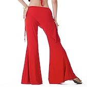 economico Abbigliamento danza del ventre-Danza del ventre Pantaloni Colore Puro Con balze Per donna Addestramento Cotone leggero