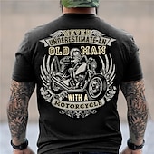 ieftine Tricouri amuzante pentru bărbați-Bărbați Grafic Μηχανή Tricou Tricou Motocicletă Manșon scurt Tricou Tipărire 3D Stil Nautic Cămașă Epocă Modă Designer În aer liber Zilnic Sport Galben Albastru Mov Primavara vara Îmbrăcăminte S M L