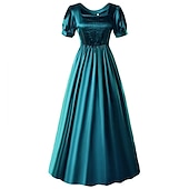 cheap Dresses-Victorian Medieval Renaissance Cocktail Dress Vintage Dress Tea Dress Prom Dress Women&#039;s Girls&#039; Costume Vintage Cosplay Party Masquerade Tea Party Dress