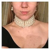 halpa Lisävarusteet ja enemmän-helmi choker kaulakoru korvakorut 2 kpl läppätarvikkeet vintage 1920-luvun möly 20-luvun art deco naisille