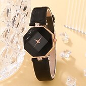 abordables Montres à quartz-5 pièces/ensemble montre pour femme ensemble de montre à quartz coréen décontracté pour femme