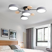 Χαμηλού Κόστους Φώτα Οροφής με Dimmer-led φωτιστικό οροφής ρυθμιζόμενο μοναδικό σχέδιο σπούτνικ ξύλο 4/5/6/7 κεφαλές 35&quot;/43&quot; led πολυέλαιος κατάλληλος για τραπεζαρία σαλόνι και κουζίνα 110-240v